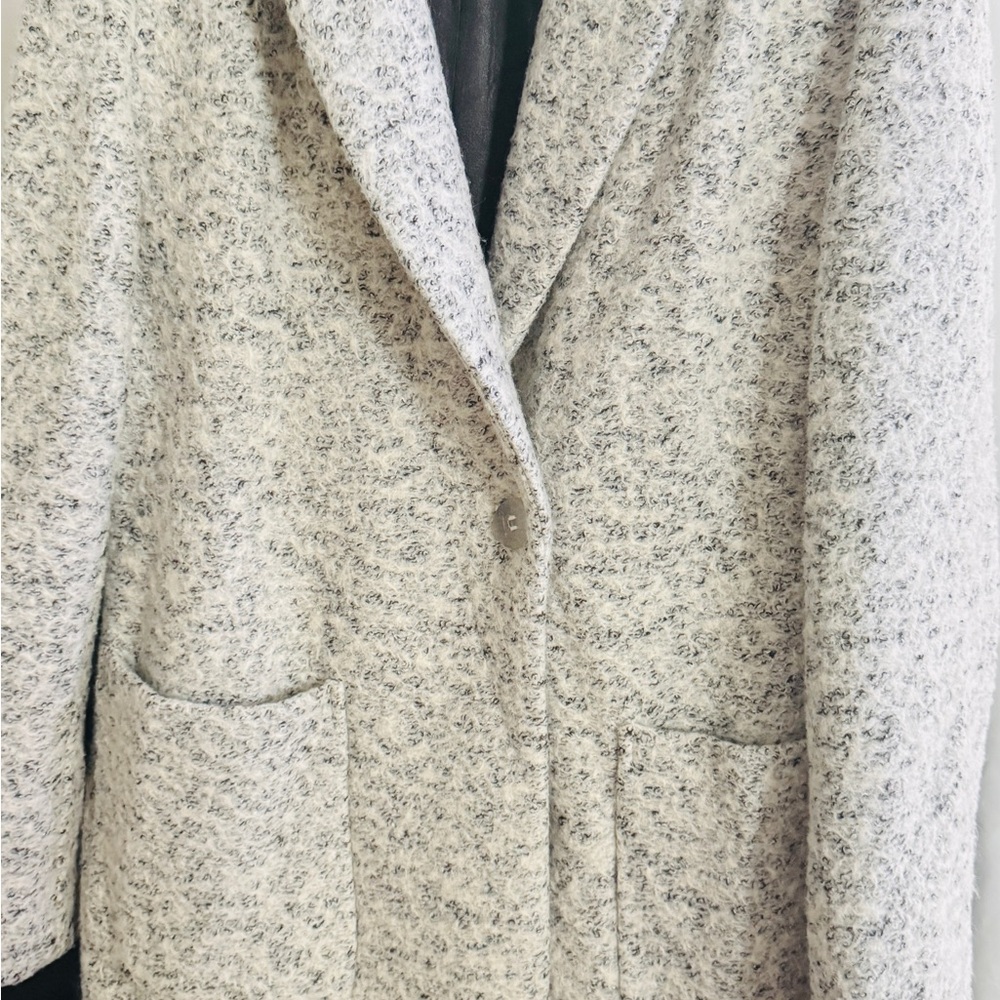 Calvin Klein Gray Coat Wool Blend Tailored